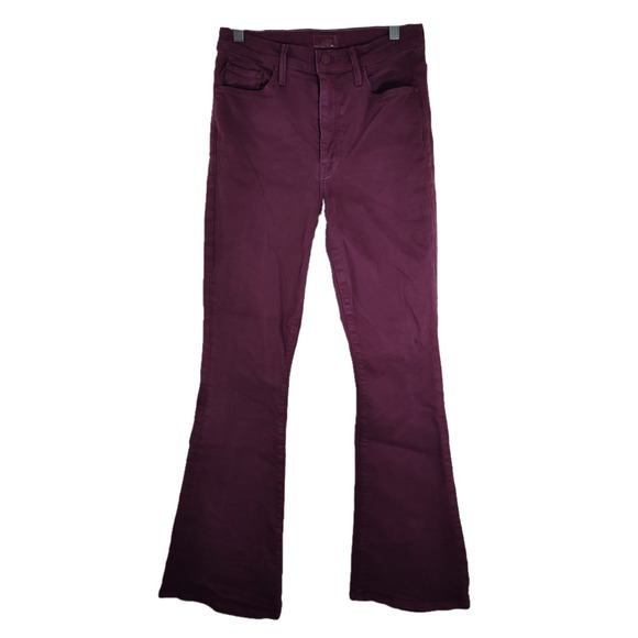Mother Burgundy High Waisted Weekender Skimp Women's Jeans Size 27 - Picture 1 of 11